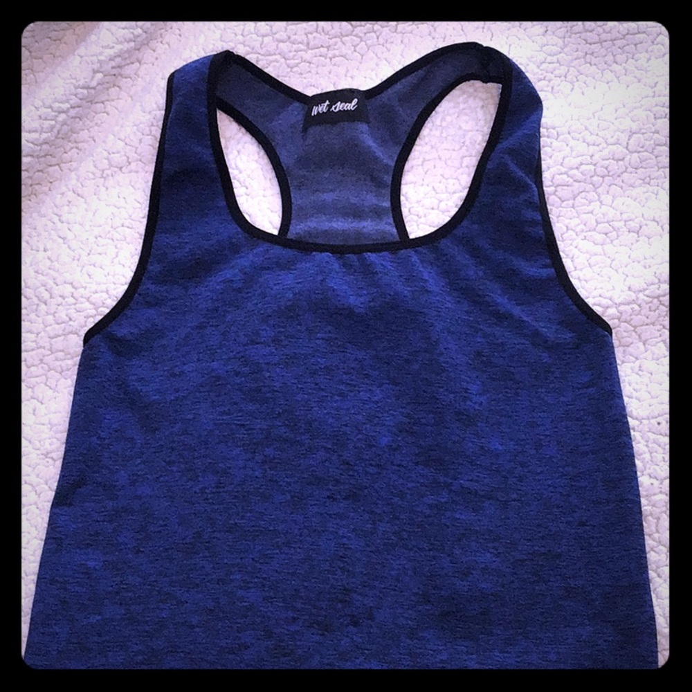 Dark Blue Heathered Tank Top